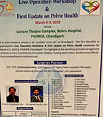 Live Operative Workshop schedule Pgimer Chandigarh