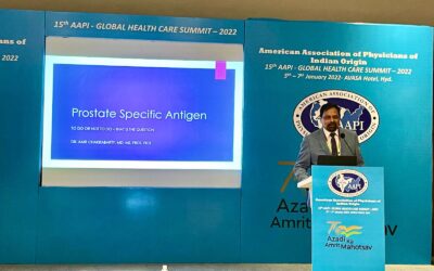 Presenting at the American Association of Physicians of Indian Origin Global Health Summit in Hyderabad on January 5, 2022